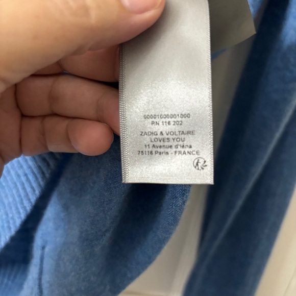 Zadig & Voltaire Brumy CP Cashmere Perforated Logo Sweater - Picture 9 of 13